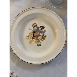 Raggedy Ann and Andy Ware~Child's Plate~by Crooksville 1941 Johnny Gruelle Co 9"